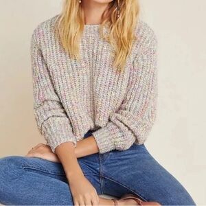 Anthropologie Raga Tinsel Multicolor Knit Sweater